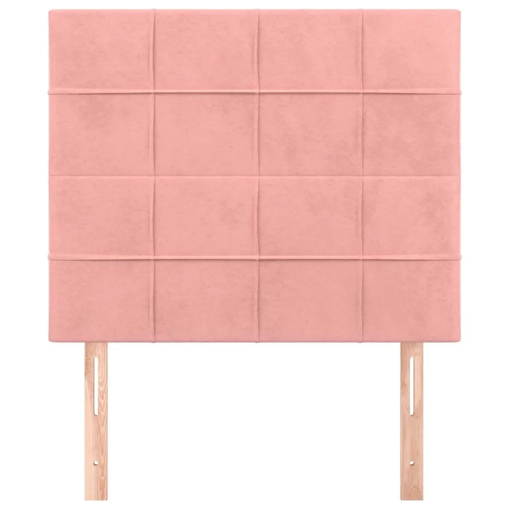 Testiera Rosa 90x5x118/128 cm Velluto 3116373
