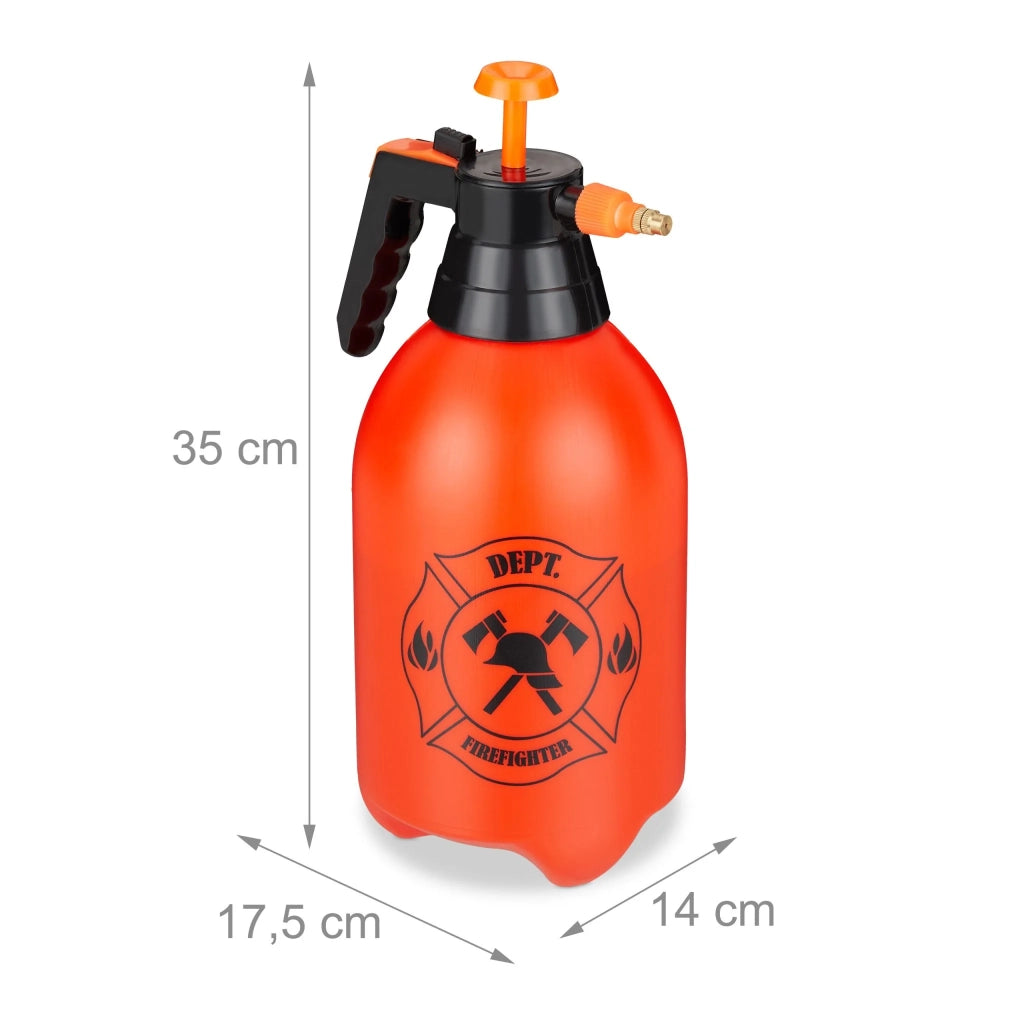 Lancia antincendio per bambini da 3 litri design pompiere ideale per battaglie d'acqua giardino piscina in plastica rossa 13_0011891
