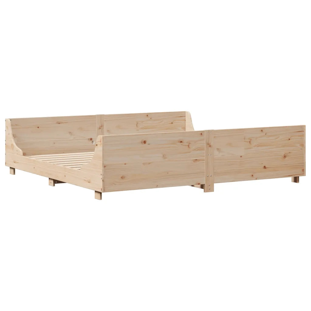 Letto senza Materasso-Struttura Letto 180x200 cm in Legno Massello di Pino 518838