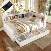 Letto divano con funzione letto a scomparsa in MDF e pino 140x200 cm