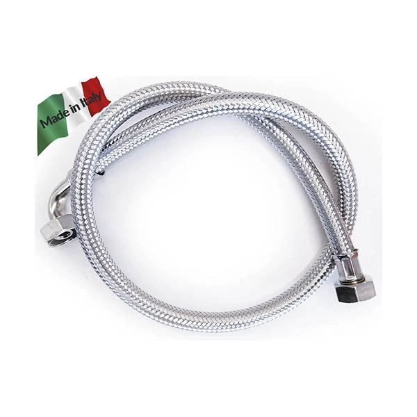 TUBO Carico Lavatrice lavastoviglie cm 250 pipa 3/4 FF 90 trecciato inox Made in Italy.