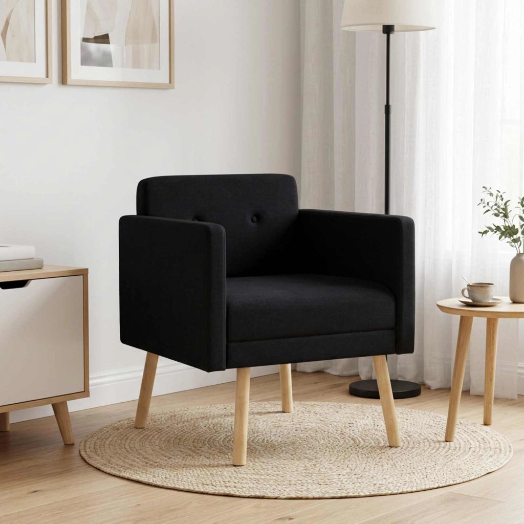 Sedia d'accento Nero Tessuto 42044784