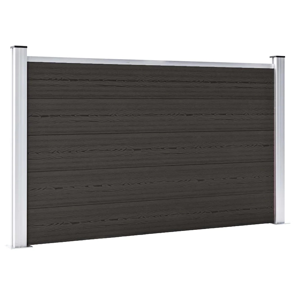 Pannello di Recinzione in WPC 180x105 cm Nero 148975