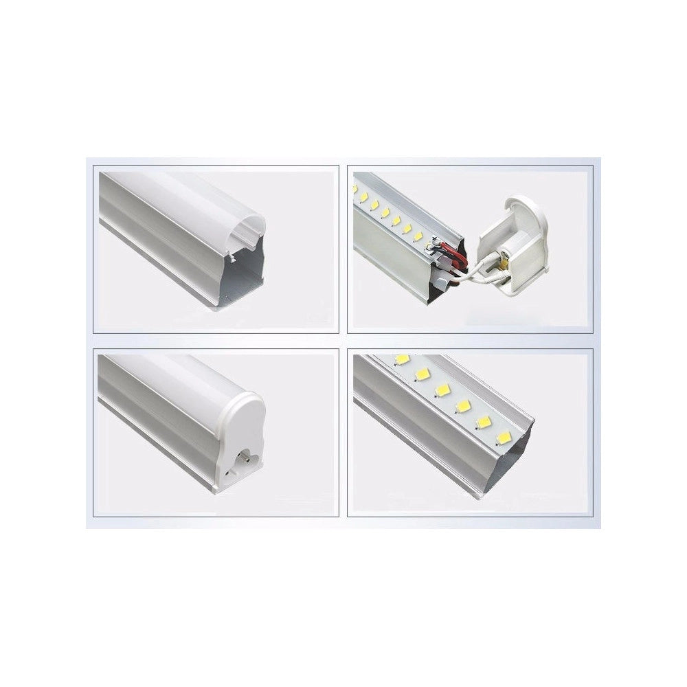 Trade Shop - Tubo T5 Neon Led 6 10 15 18 W Watt 30 60 90 120 Cm Luce Fredda Naturale Calda - -bianco Freddo  Copertura Opaca 90 Cm   -