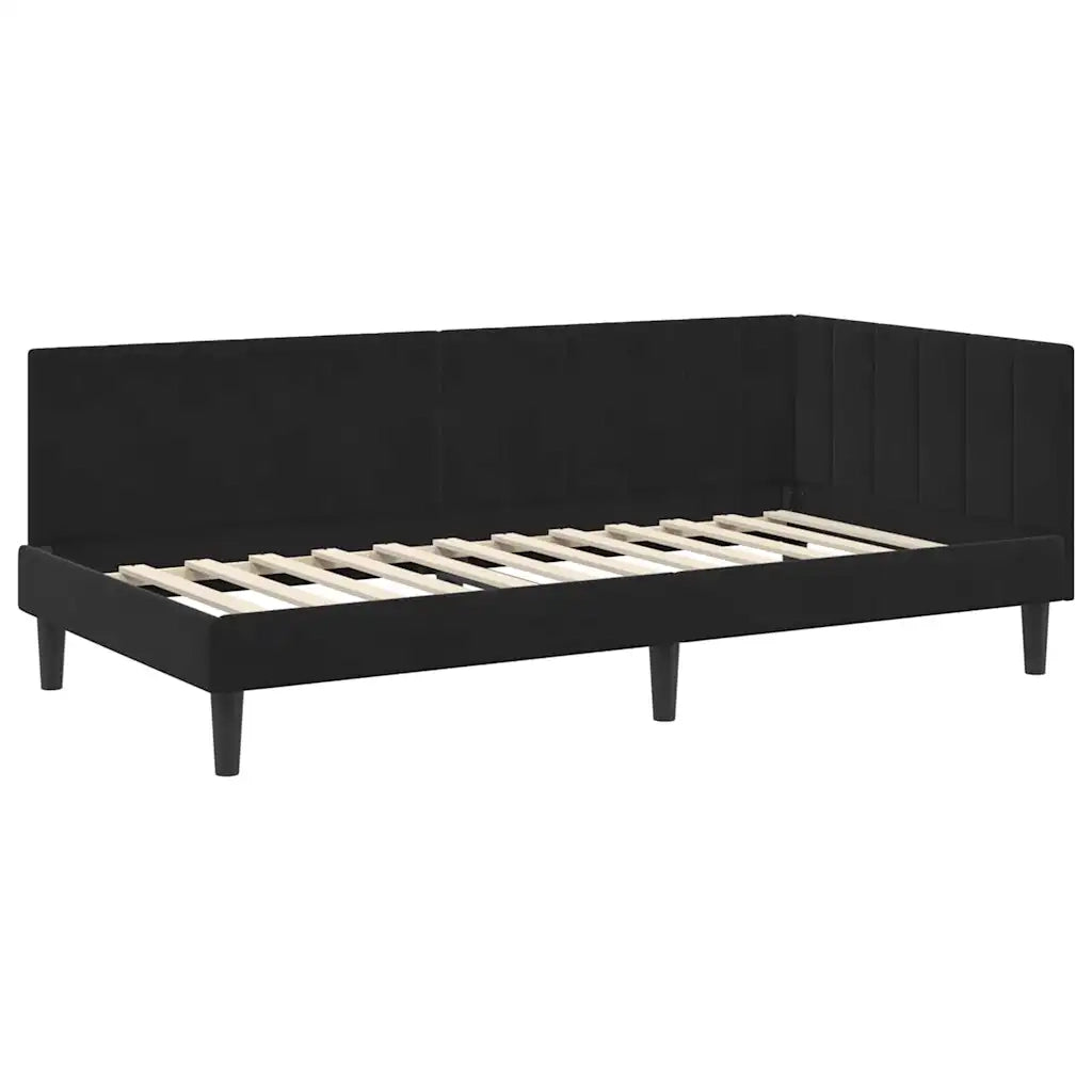 Struttura Letto Angolare con Materasso 2 pcs Nero Velluto 3393913