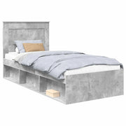 Letto singolo | Letto per adulti | Struttura del letto Grigio Concret¨¨ 100 x 200 cm Pino massello