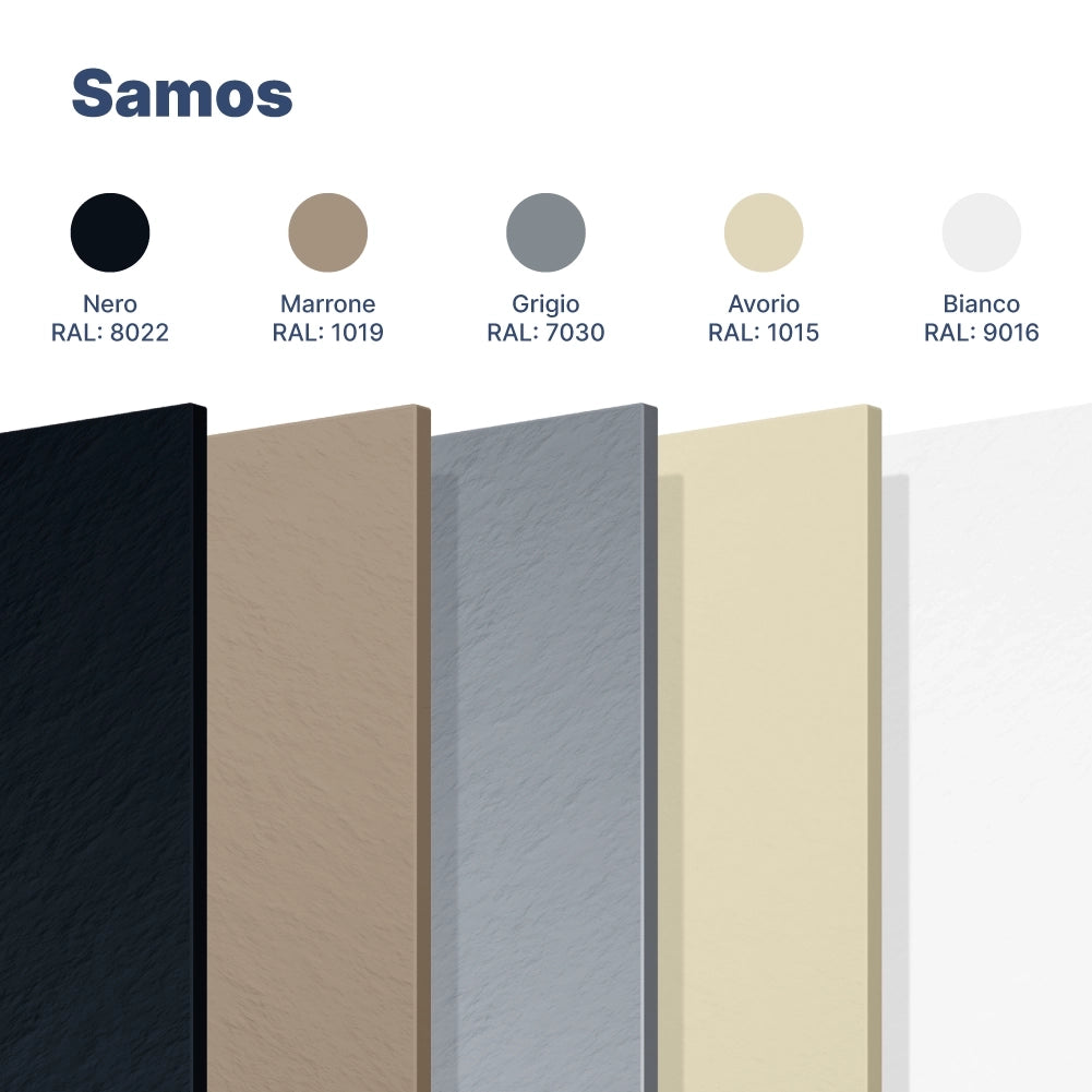 Piatto doccia 90x110 cm colore nero effetto pietra | Samos
