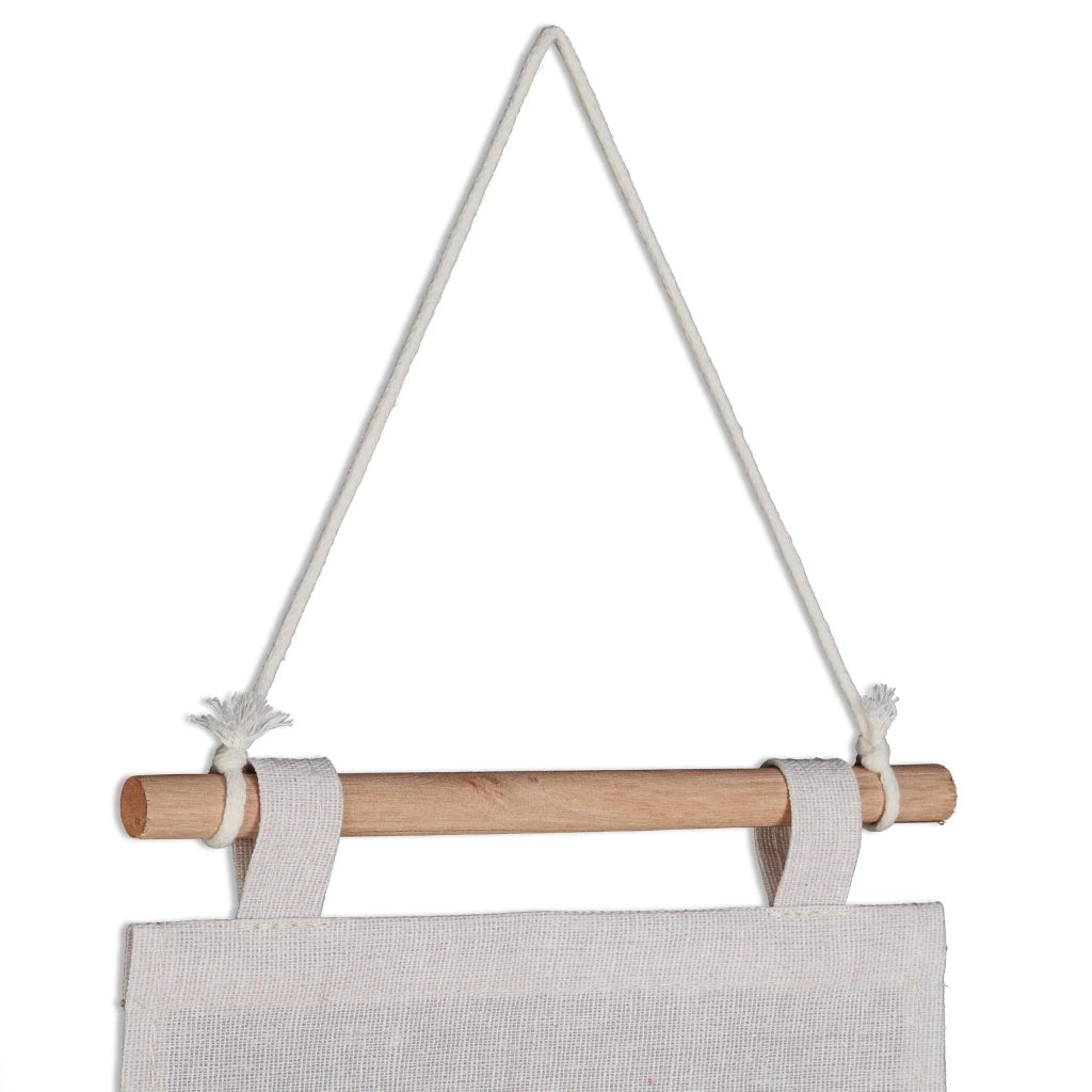 Mensola da parete decorativa portaoggetti bagno ufficio 74 x 20 x 8 cm in cotone beige 13_0013352