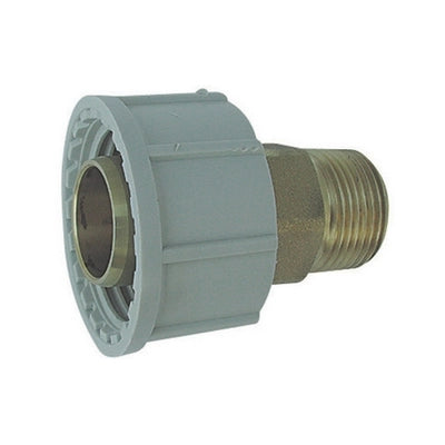 ADATTATORE MASCHIO IN OTTONE PLASSON PER TUBO POLIETILENE- 1 x 40- PLASS- pezzi 1