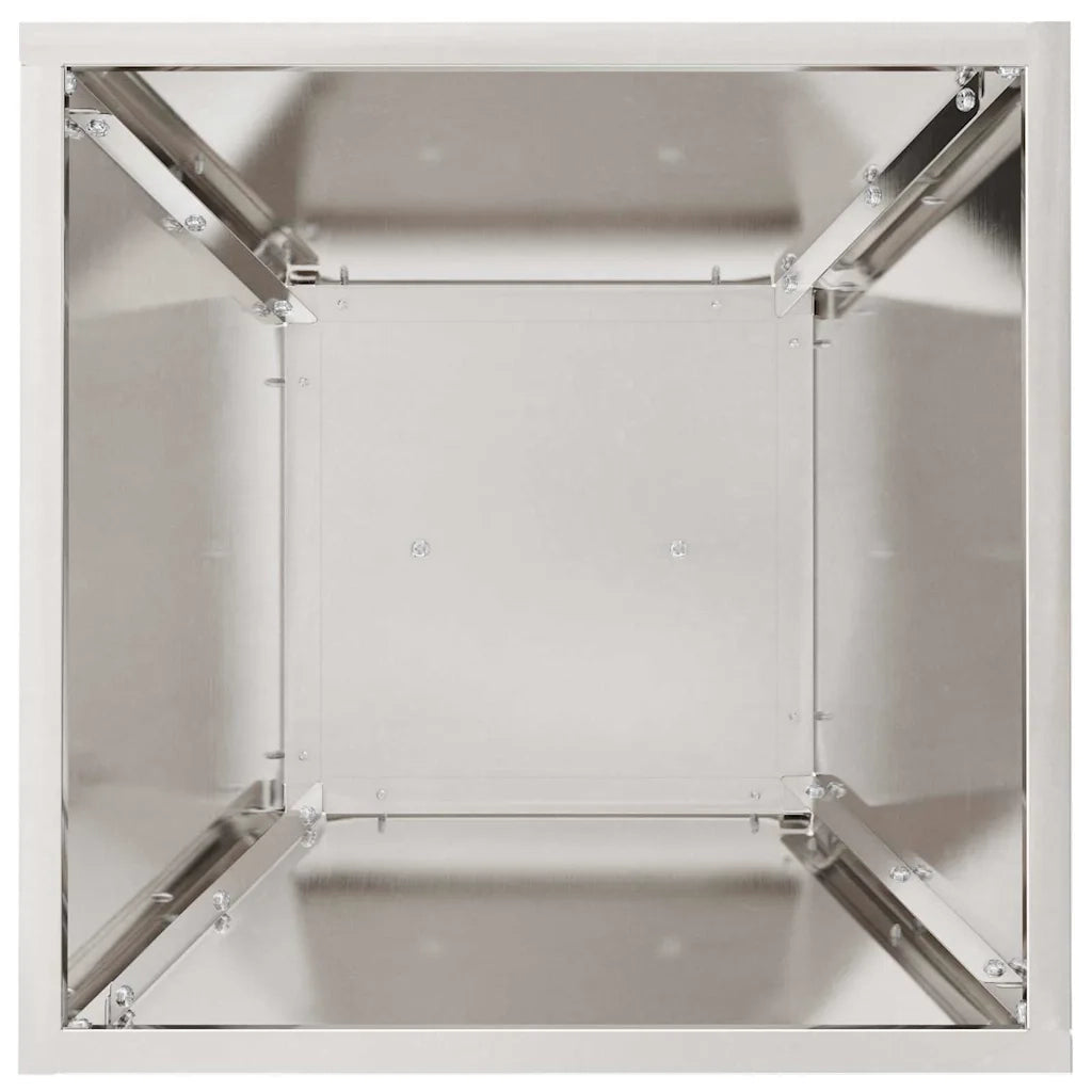 Vaso a Pilastro 2 pcs Argento 35 x 35 x 73 cm