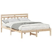 Letto matrimoniale | Letto per adulti | Struttura del letto Marrone 120 x 190 cm Pino massello