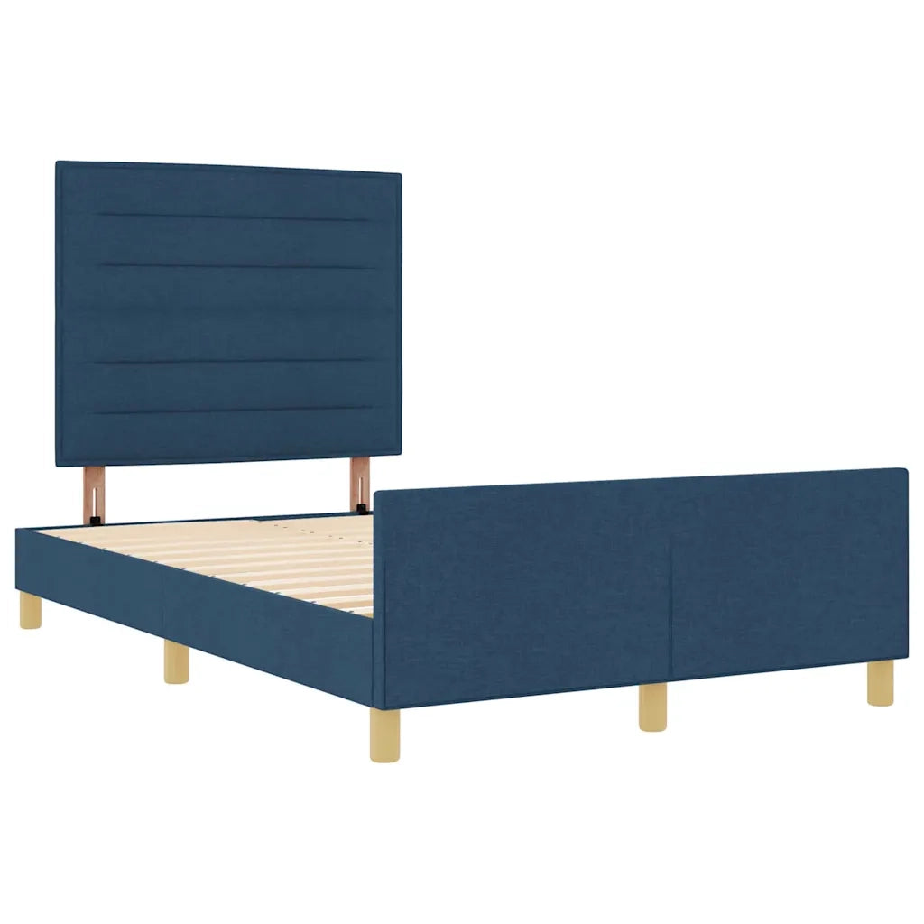 Struttura del letto con testiera Blu 140 x 190 cm Tessuto 3344654