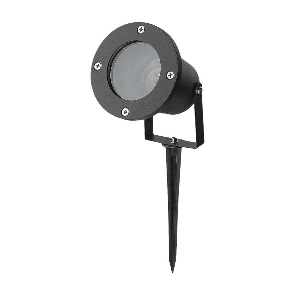 Picchetto con Portalampada GU10 (Max 35W) Orientabile Colore Nero IP65