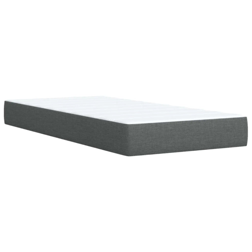 Letto box spring con materasso Grigio Scuro 100 x 200 cm 3450419