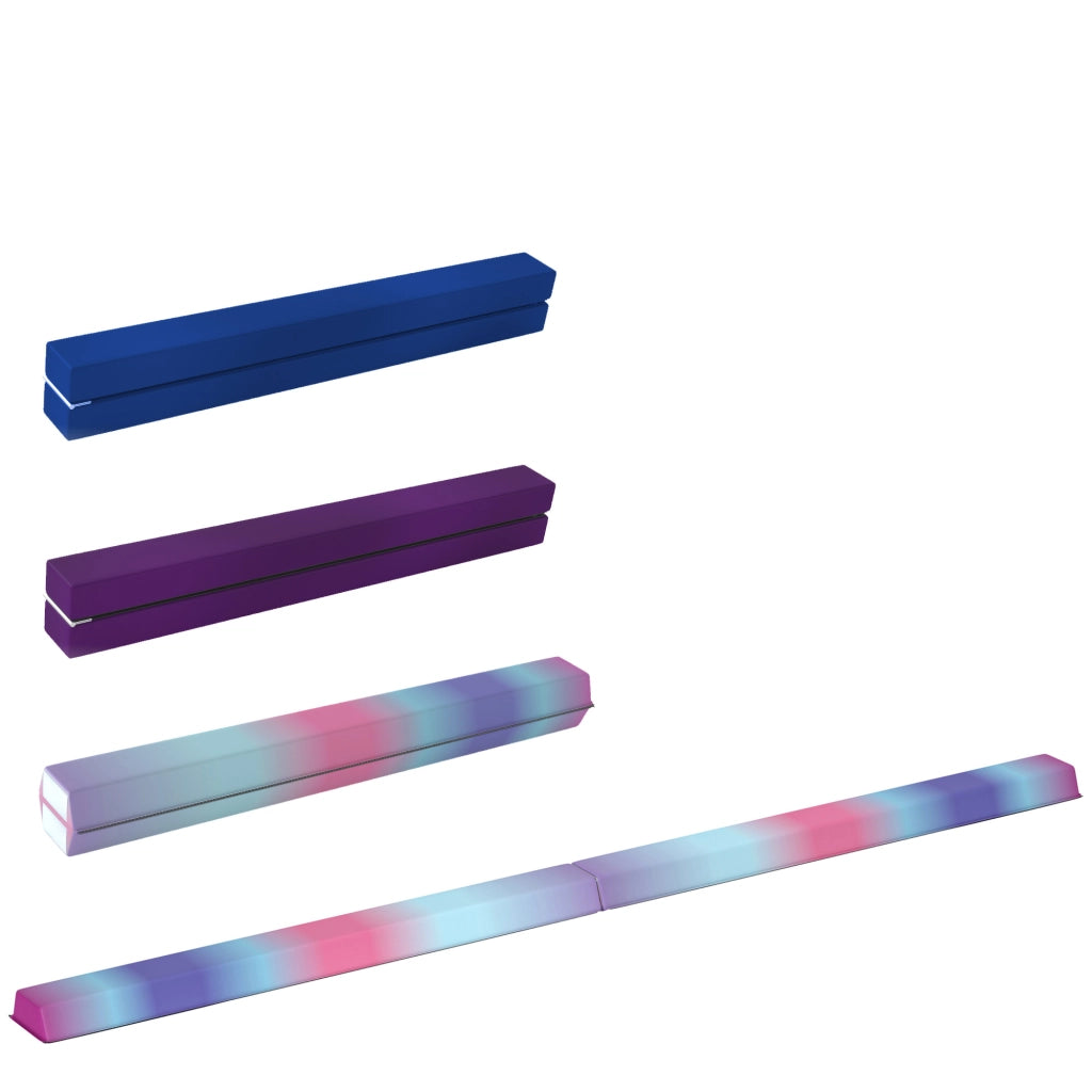 Poutre Gymnastique Pliable 236 cm en Tissu Oxford Multicolore