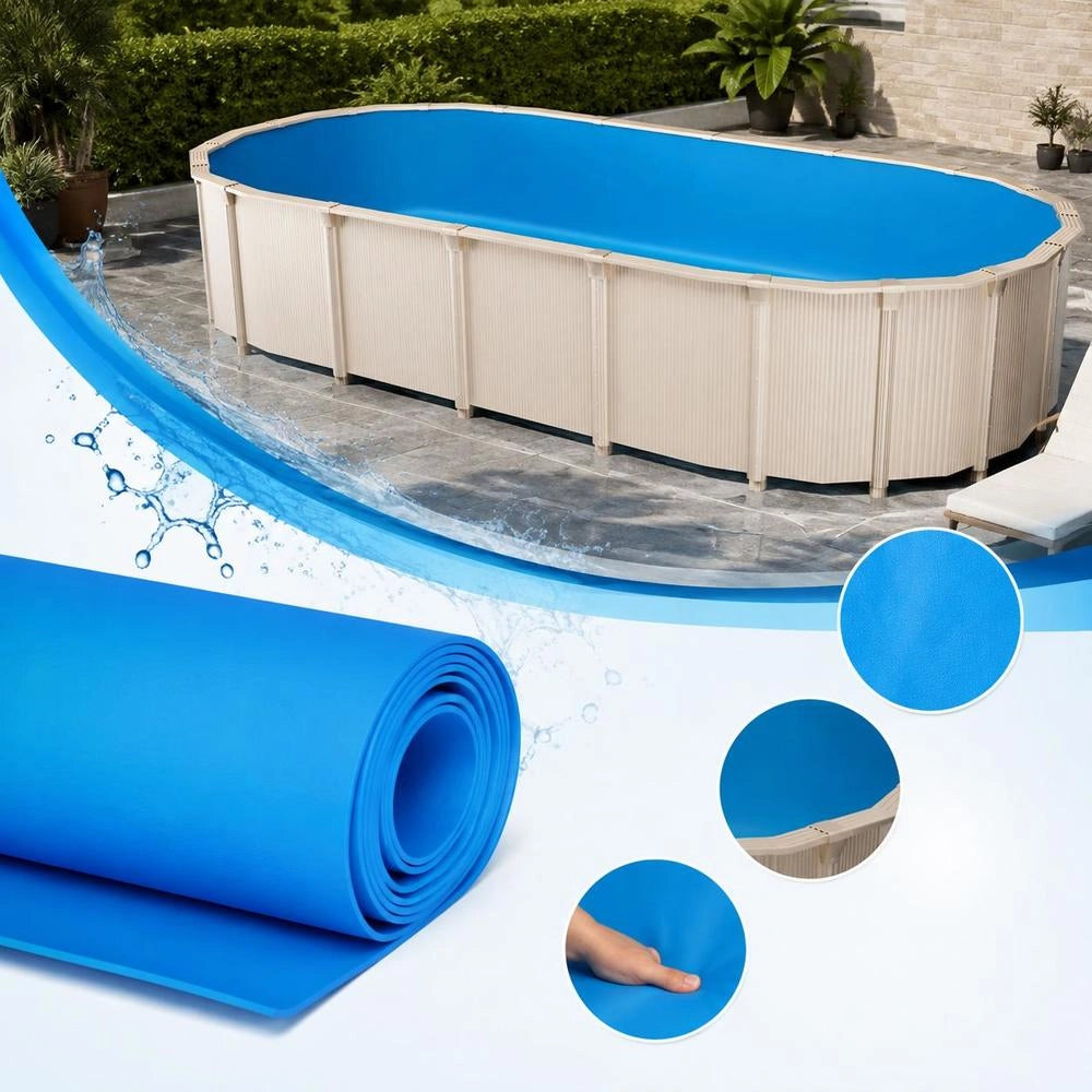 Oval Pool Liner, 730x375x147 Cm, Inner Liner, Replacement Liner, Pool Liner, Standard Thickness Vinyl Liner, Wear-resistant, For Above-ground Pools With 132 Cm High Walls, Solid Color