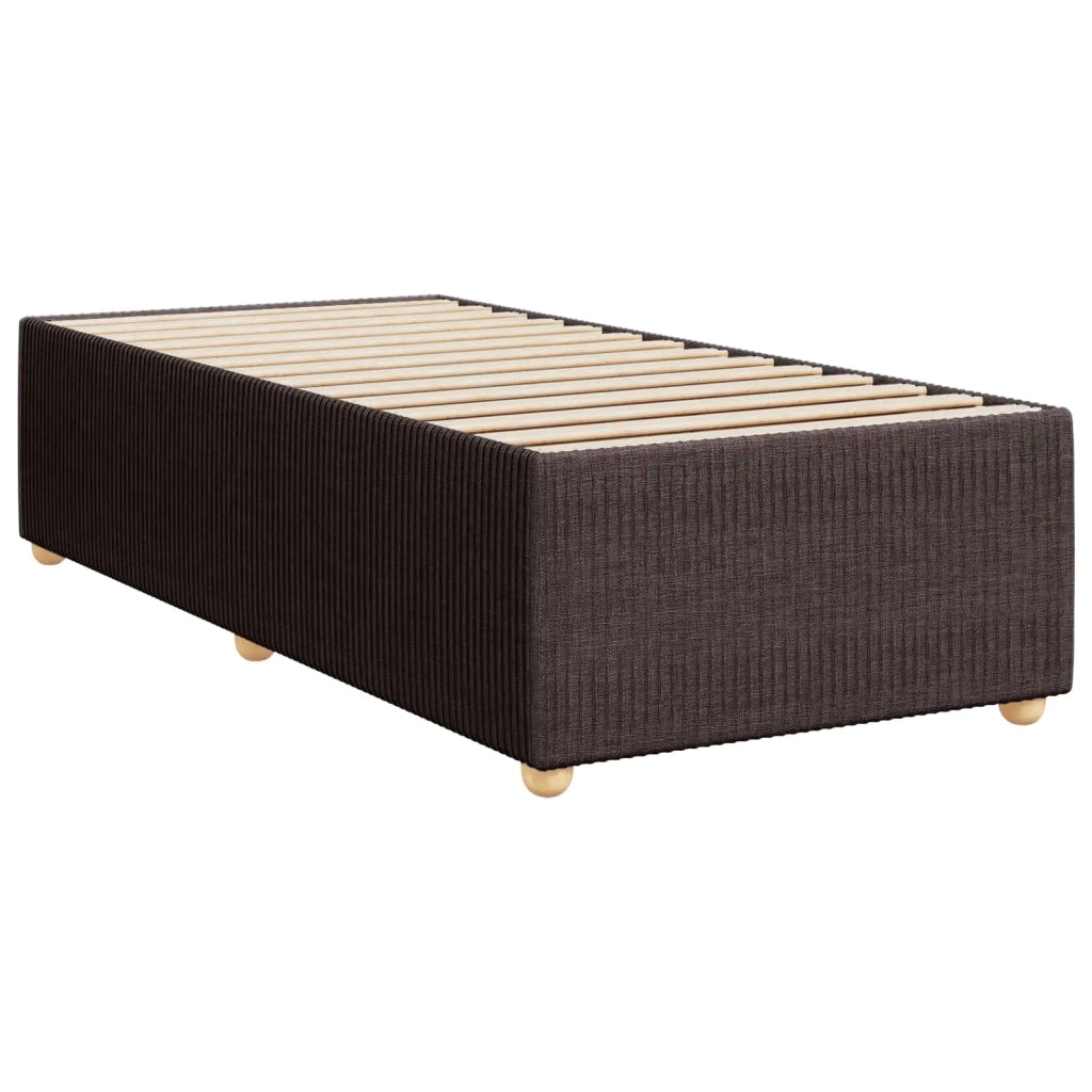 Letto Box Spring LED con Materasso Marrone Scuro 90 x 190 cm 3455744