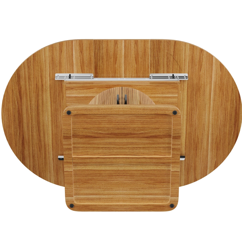 TAVOLO DA PRANZO ALLUNGABILE 118-158x118x76 cm MDF e Metallo Marrone Scuro