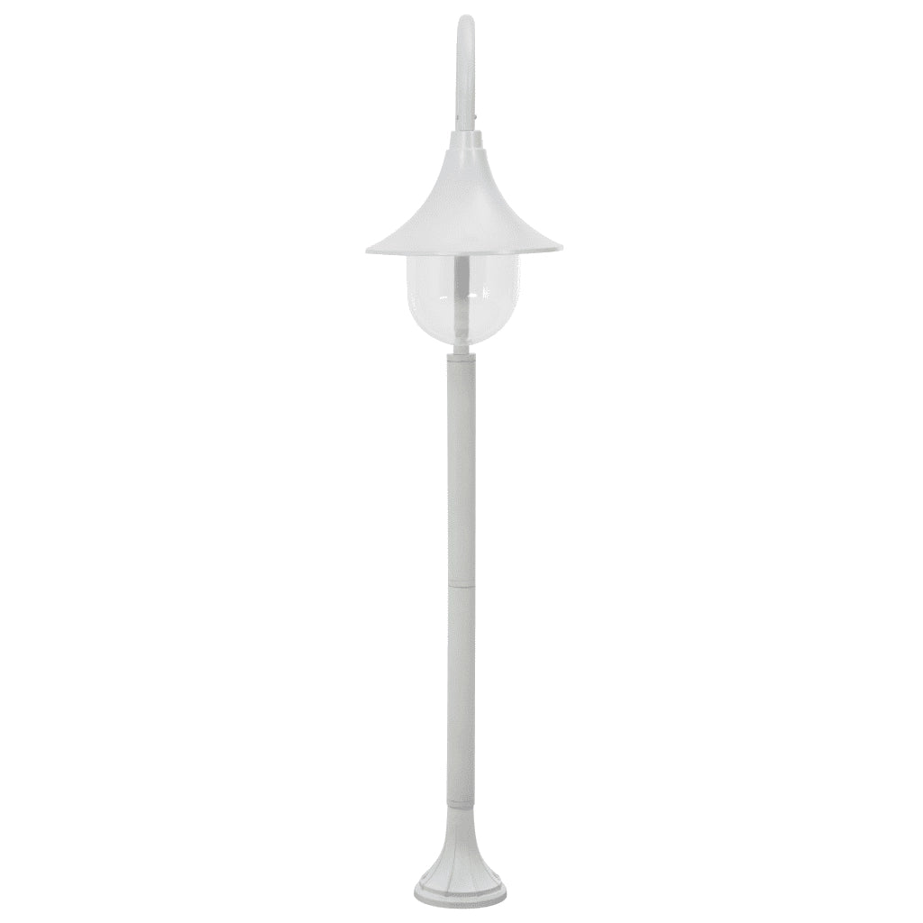 Lampione da Giardino E27 120 cm Alluminio Bianco 44210