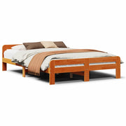 Letto matrimoniale | Letto per adulti | Letto senza Materasso Marrone Cera 160x200 cm in Legno di Pino