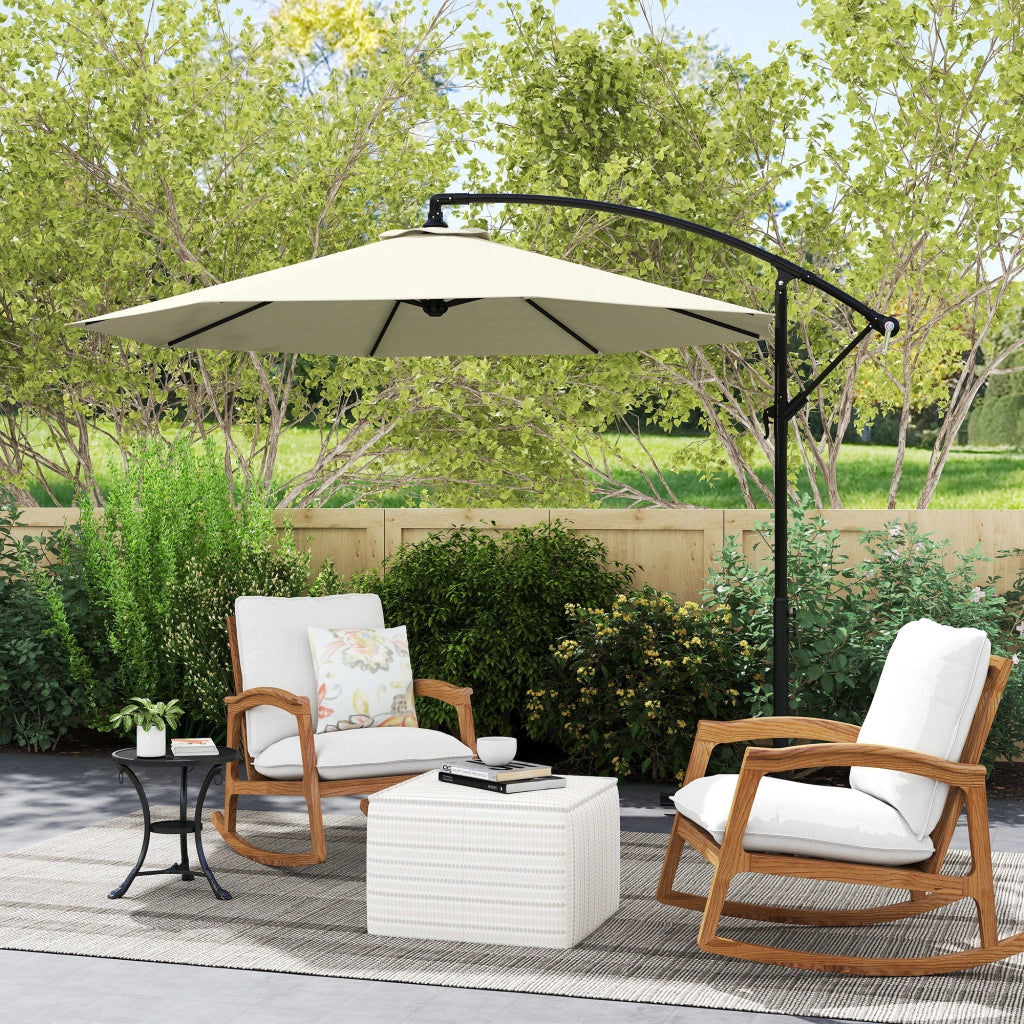 Ombrellone da Giardino ¨C Minimal ¨C Beige 3x2.5 m Metallo Poliestere