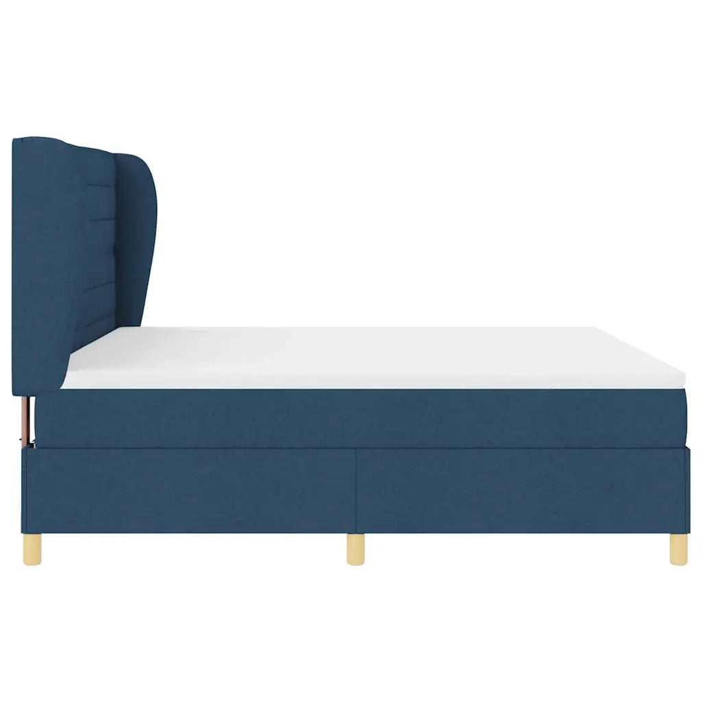 Letto a molle con materasso Blu 200 x 180 cm Tessuto 3340710