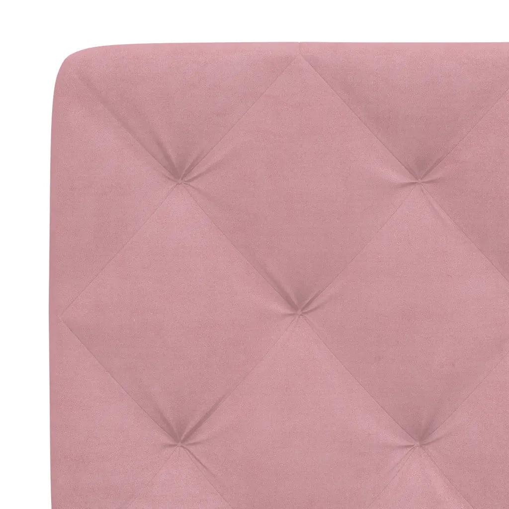 Coussin de tête de lit rose 80 cm velours