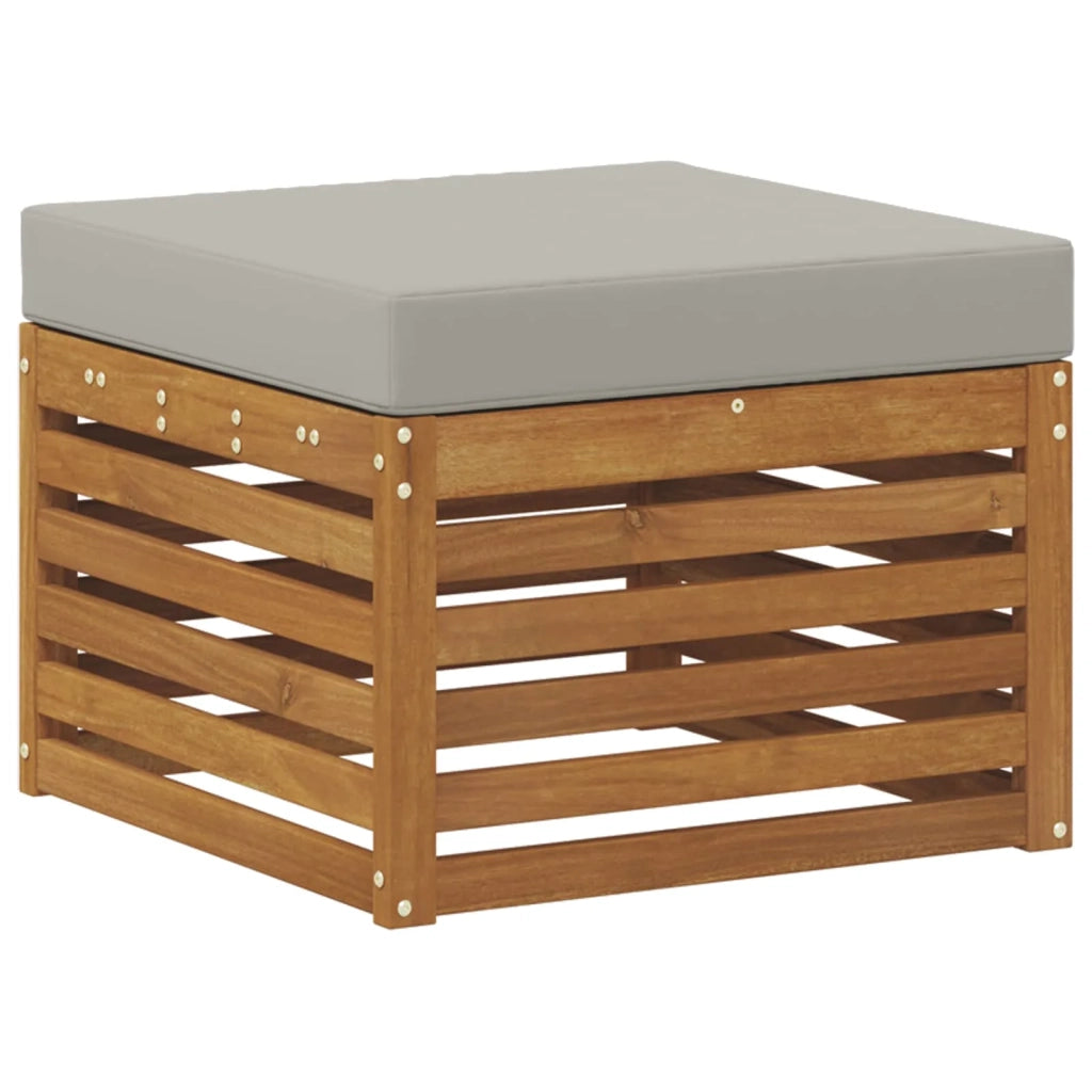Set di divani da esterno 9 pz Grigio Naturale e Chiaro 3375311
