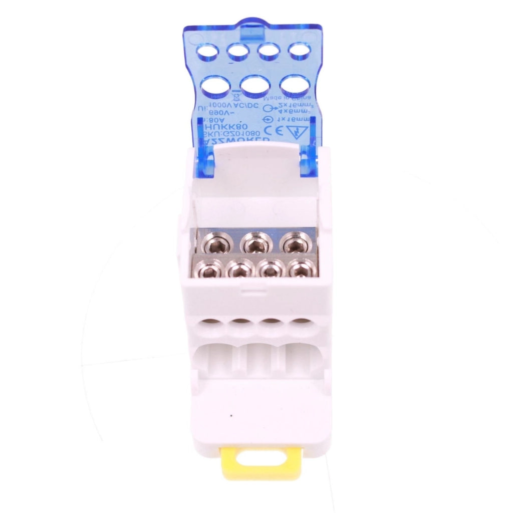 Ripartitore di Potenza Unipolare, Morsettiere Di Distribuzione Da Guida DIN Per Quadro Elettrico, Corrente Disponibili 80A 125A 160A 250A 400A 500A (80A)