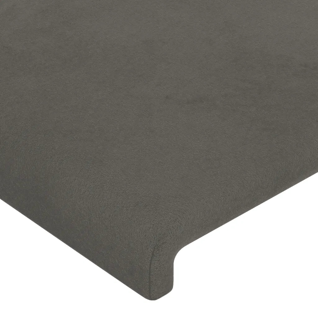 Testiera | Testata a LED Grigio Scuro 183x16x118/128cm inTessuto