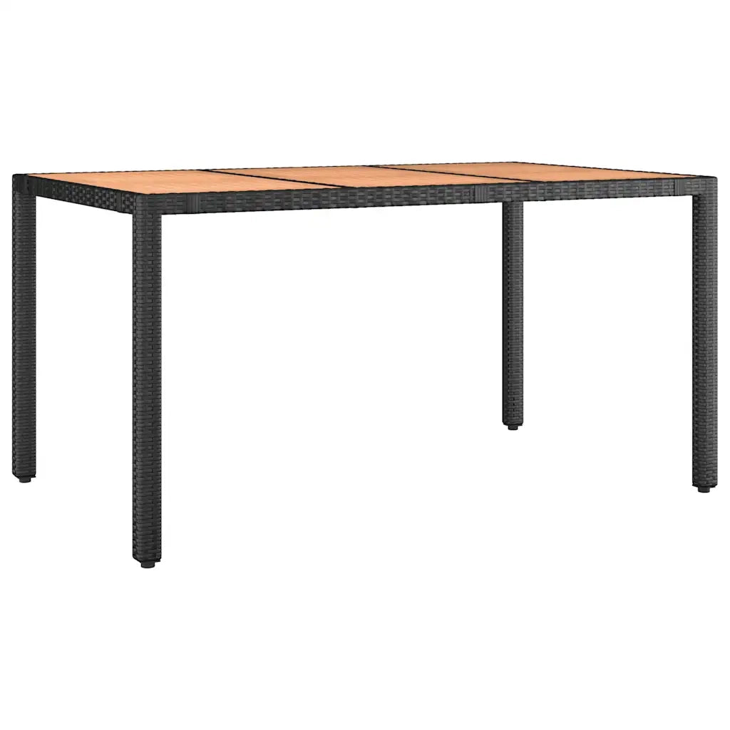 Set Bistrò da Giardino 5 pz con Cuscini in Polyrattan Nero 3276961