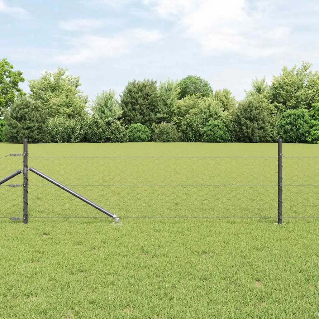 Palo della recinzione Grigio 100 x 0,8 m (maglia da 50 mm)