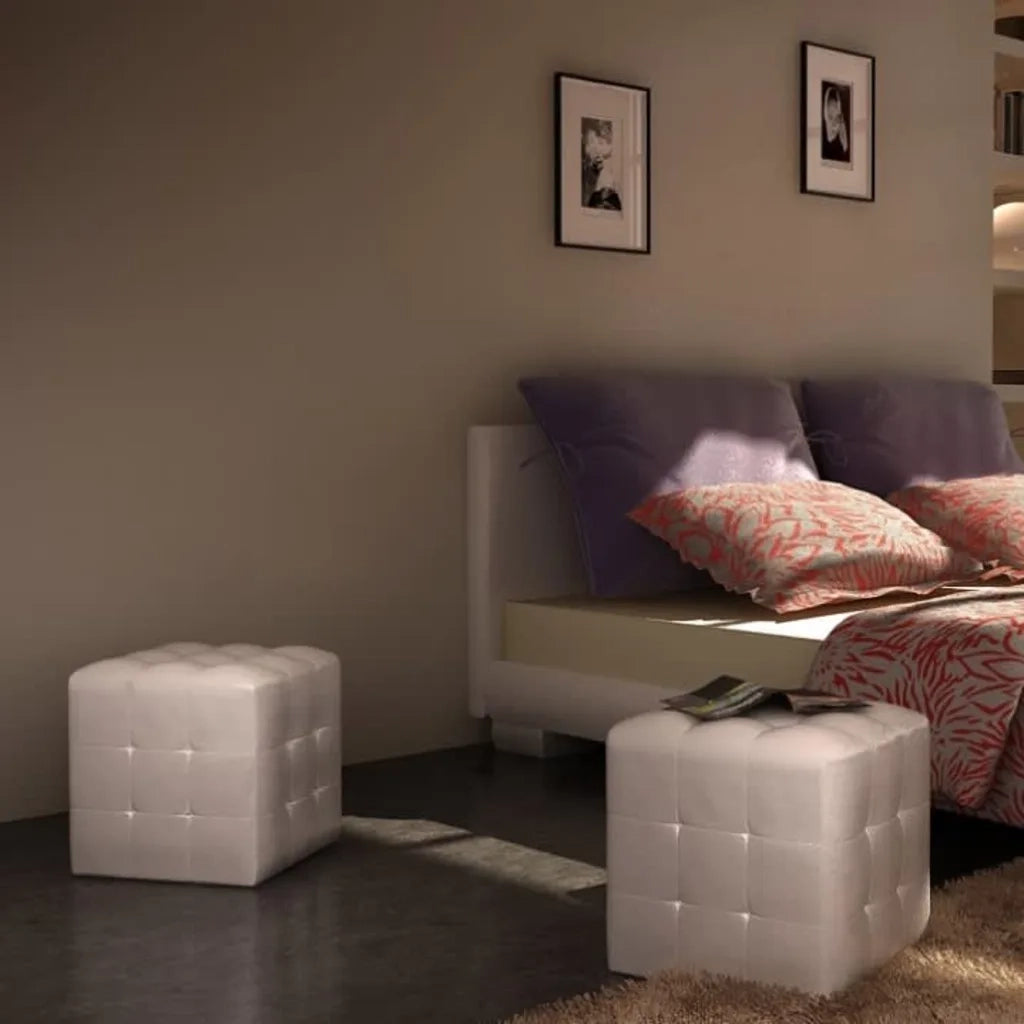 Sgabelli a Cubo Bianchi 60739