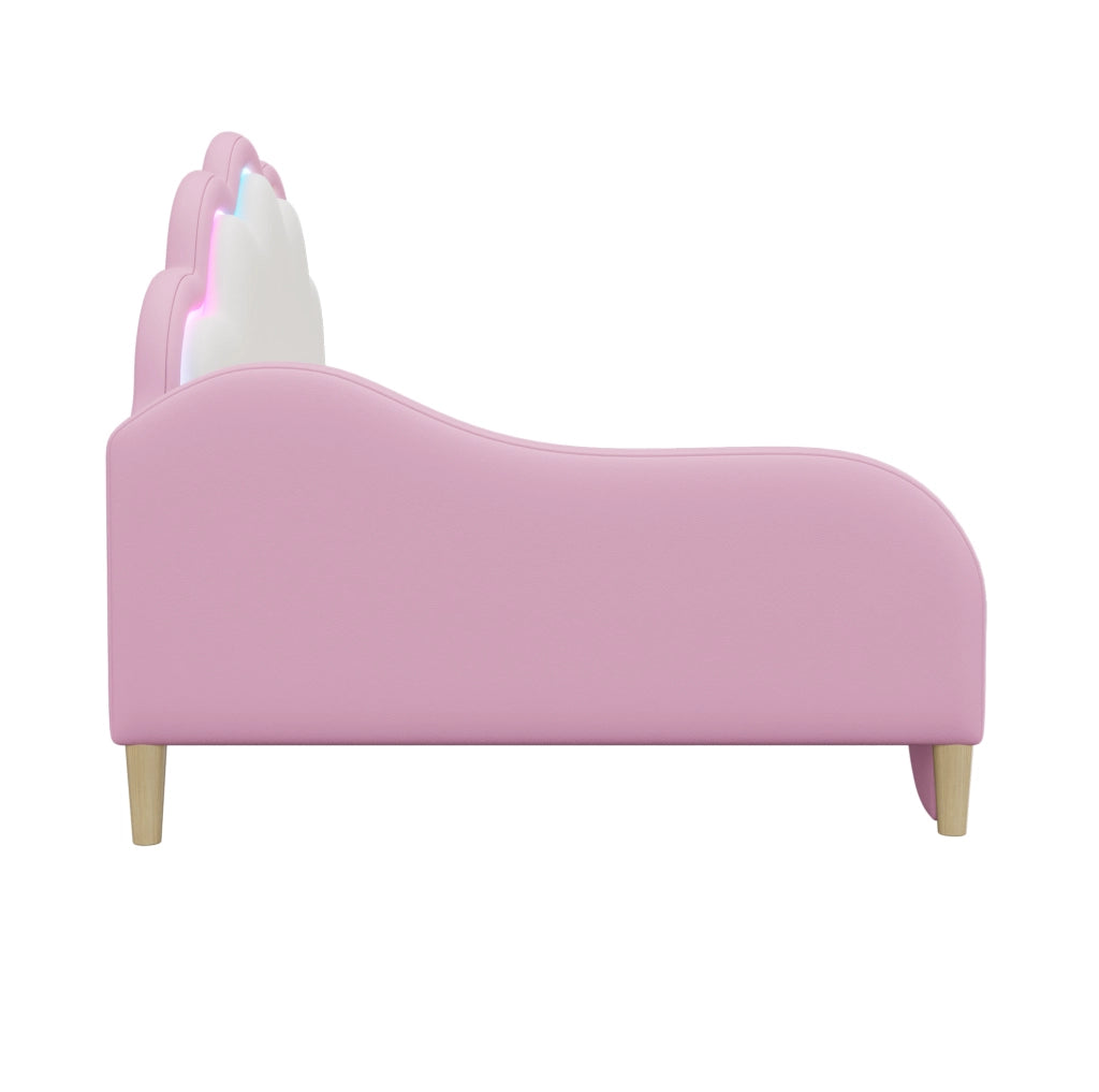 Letto multifunzione 140x200 cm con LED e struttura salvaspazio