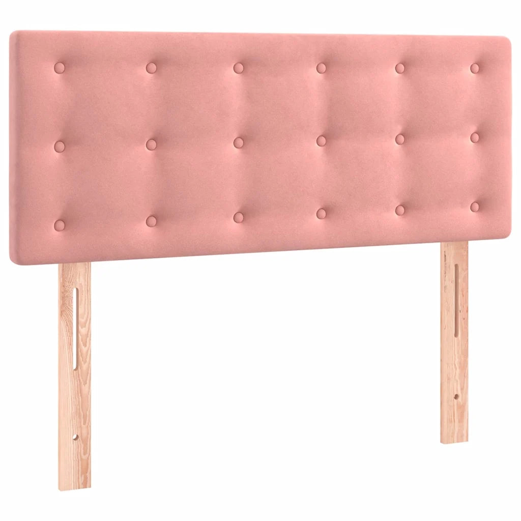 Giroletto a Molle con Materasso Rosa 90x190 cm in Velluto 3131176