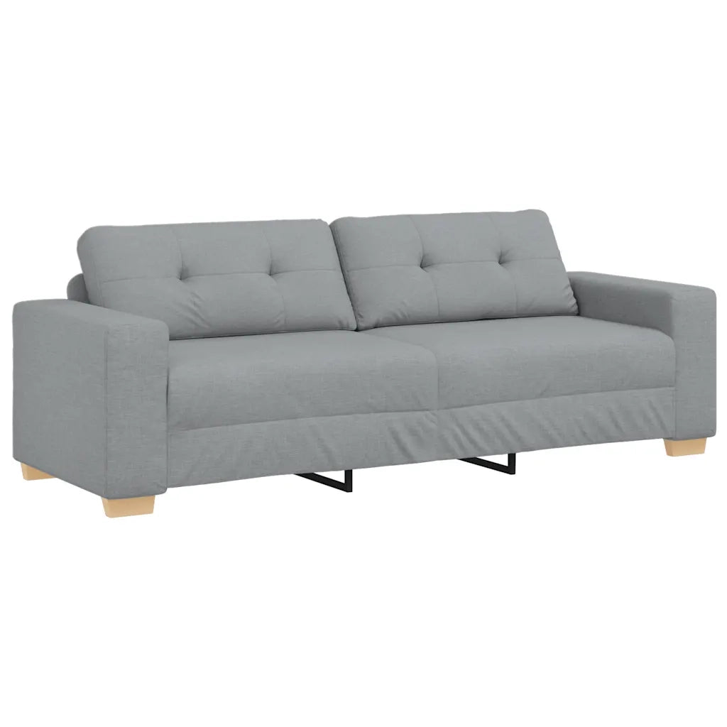 Set divano a 2 pz con Cuscini in Tessuto Grigio Chiaro 3324710