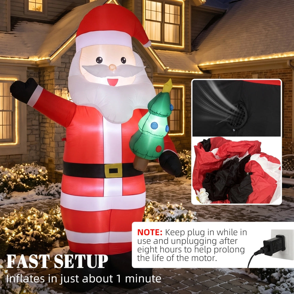 Babbo Natale gonfiabile da 243 cm con luci a LED