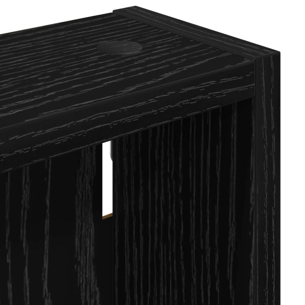 Armoire murale de salle de bain Chêne Noir 20 x 10 x 60,5 cm