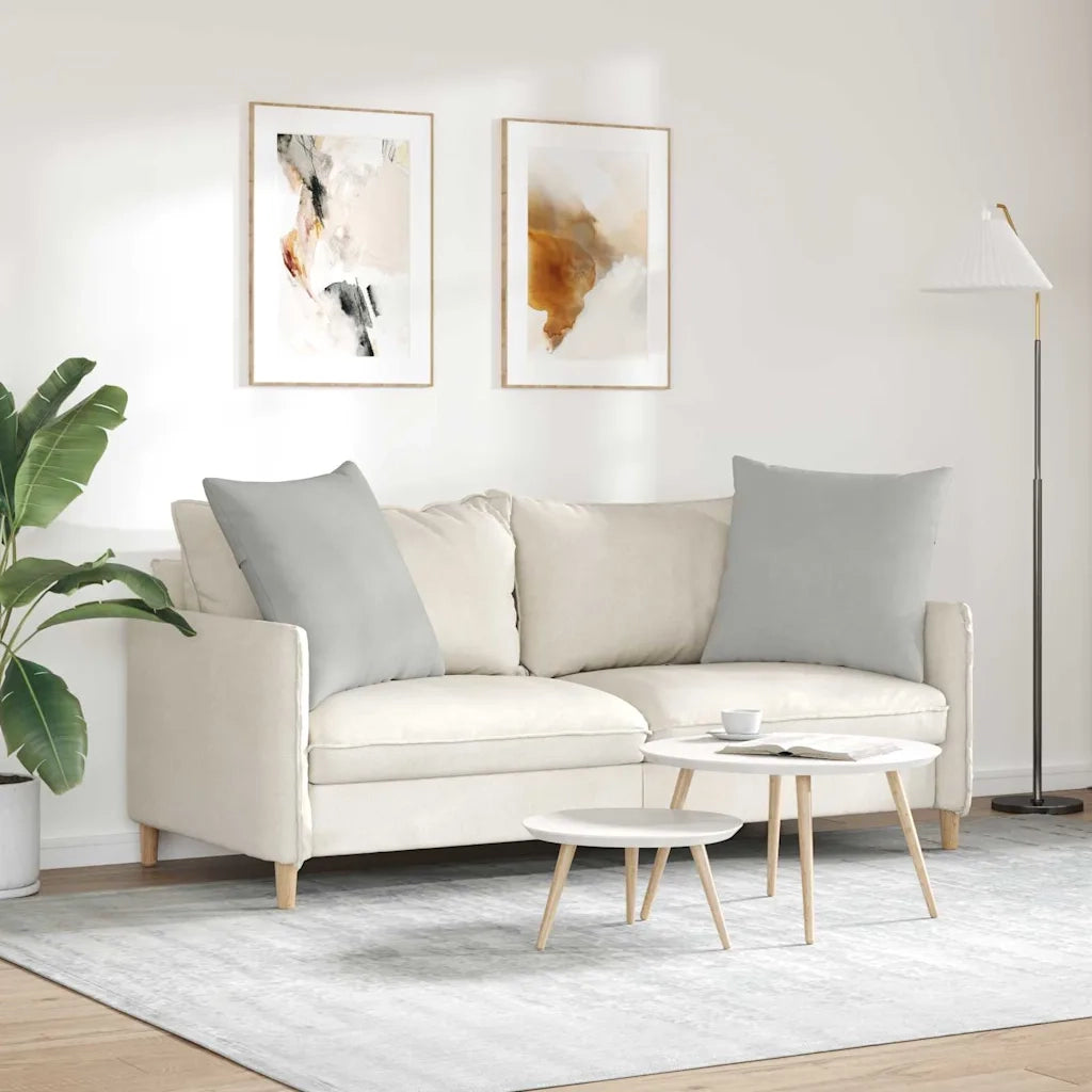 Cuscini da Divano 2 pcs Grigio chiaro 60 x 60 cm Tessuto 42014027