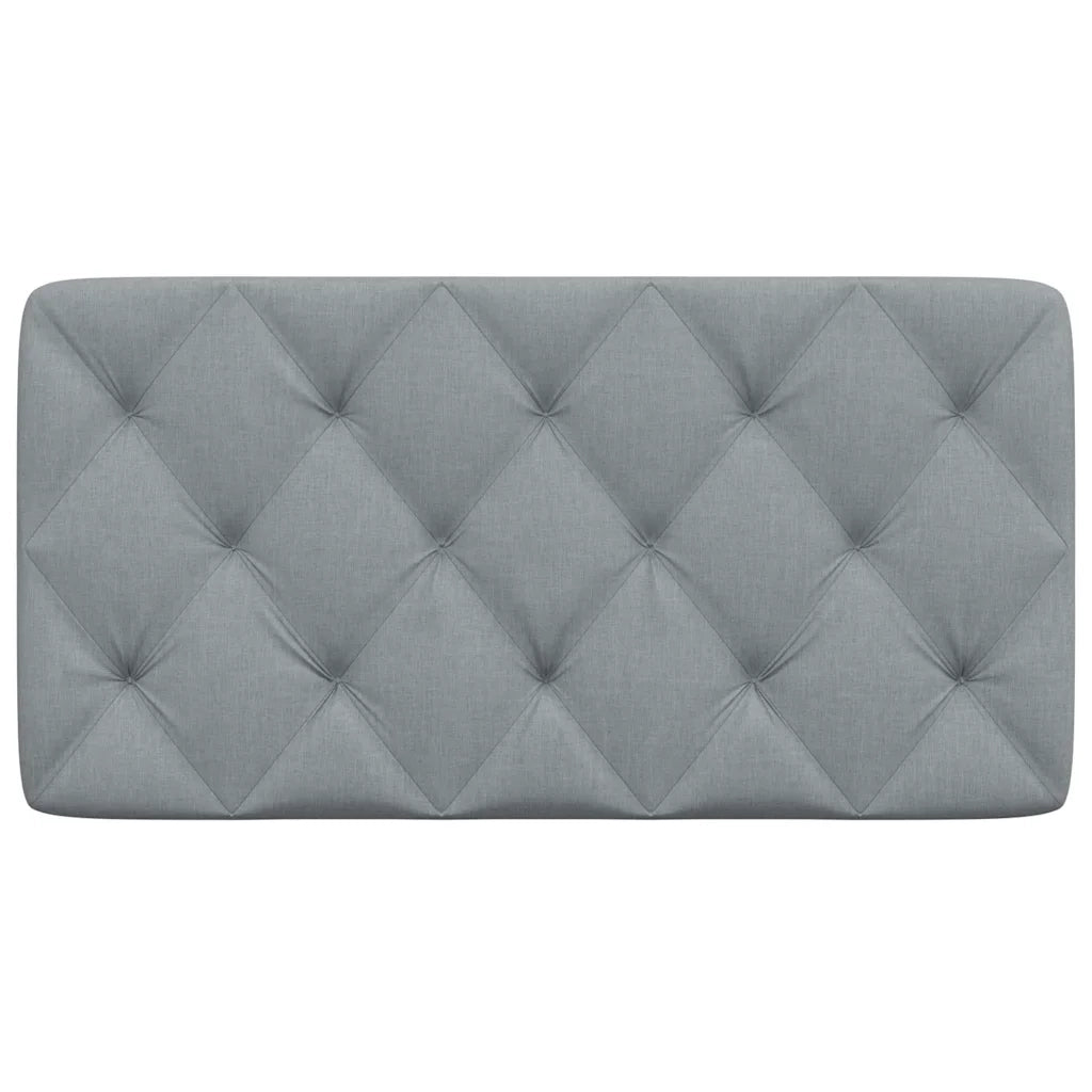 Coussin de tête de lit gris clair 100 cm tissu
