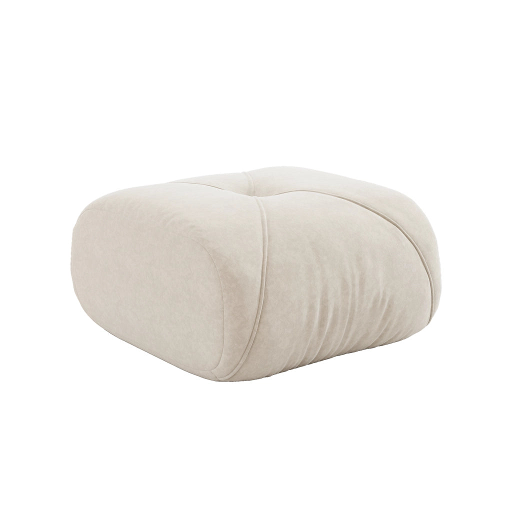 Pouf in ciniglia beige chiaro