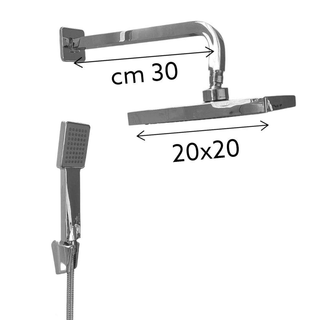 Set doccia quadrato completo
