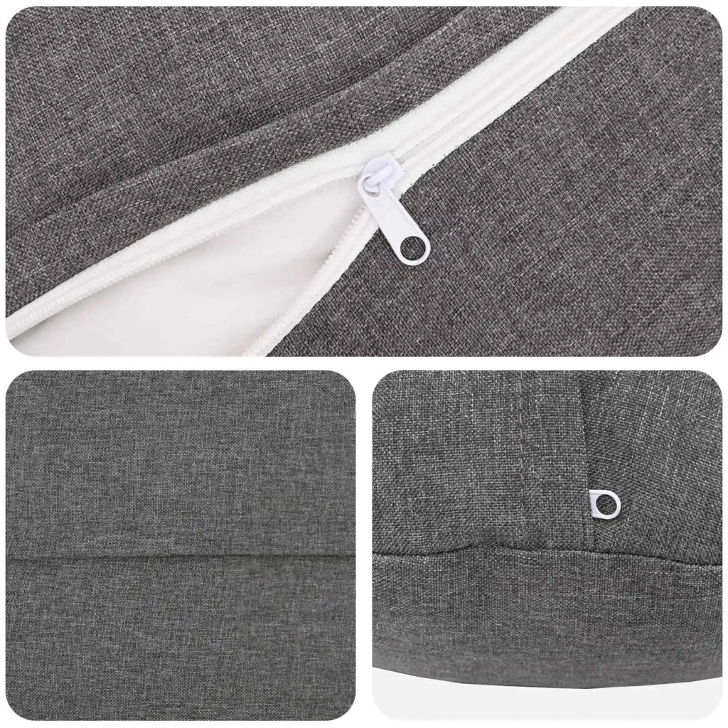 Cuscino con cuscino HEERLEN 6 pz Grigio Chiaro Tessuto 928982