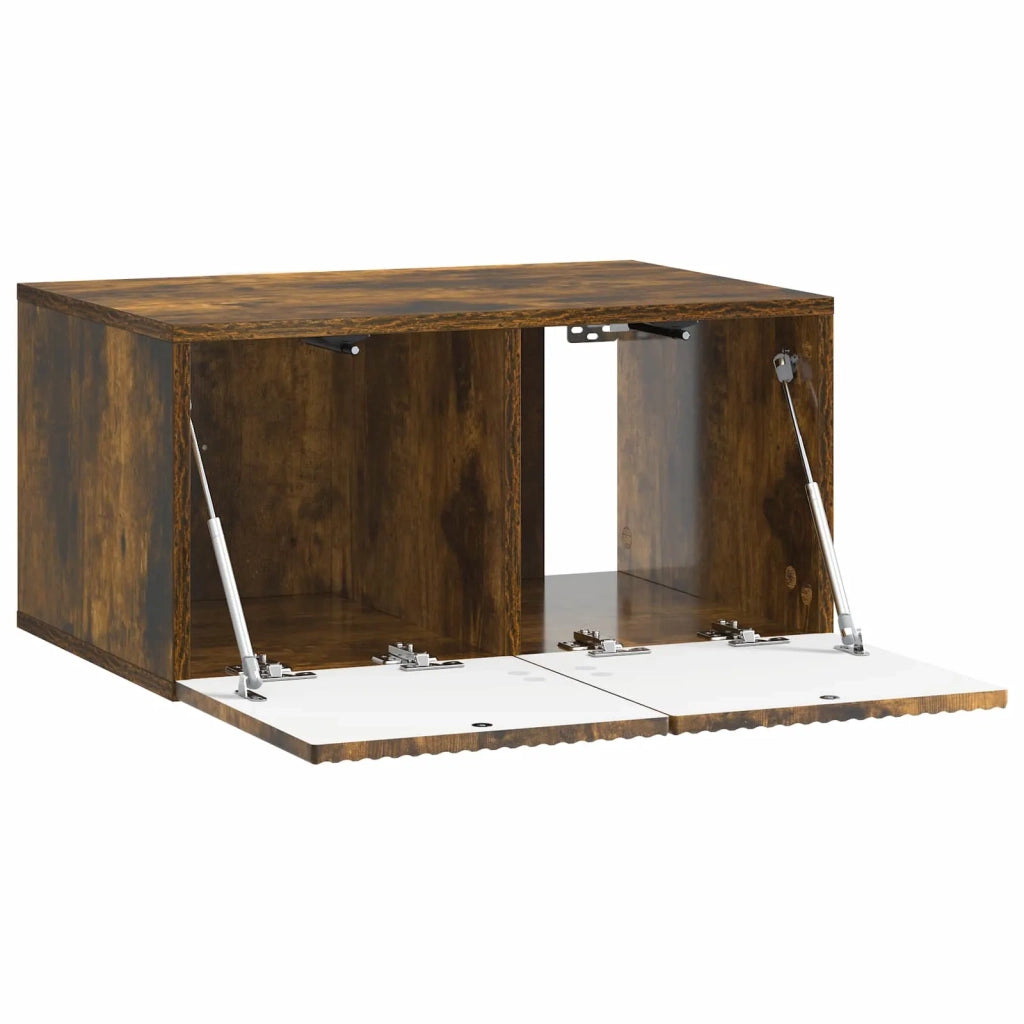 Mobile Porta TV da Muro-Credenza per TV sospesa Rovere Fumo 59,5 x 41 x 30 cm 473260