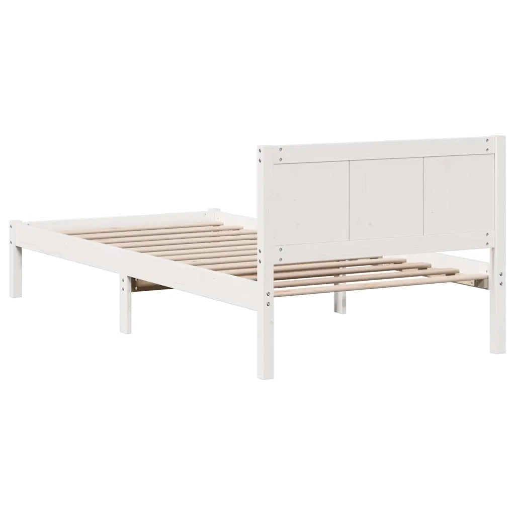 Struttura del letto Bianco 80 x 200 cm Legno massello di pino 872204