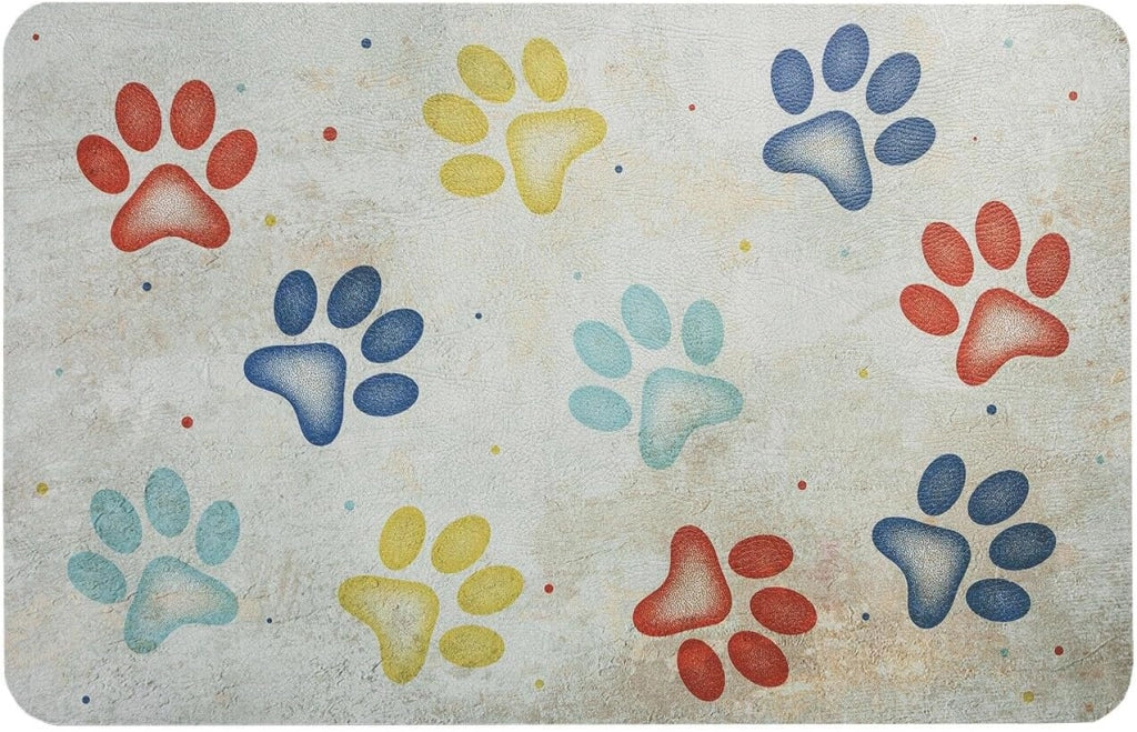 Tappeto Sottociotola Tovaglietta 30x46 cm Pvc Impermeabile Antisfilo Antiscivolo Cane Gatto Dis.A