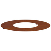 Adatto per anello per albero piatto da esterno 60 x 60 cm protegge la zona radicale design moderno in acciaio patinato marrone 02_0052297