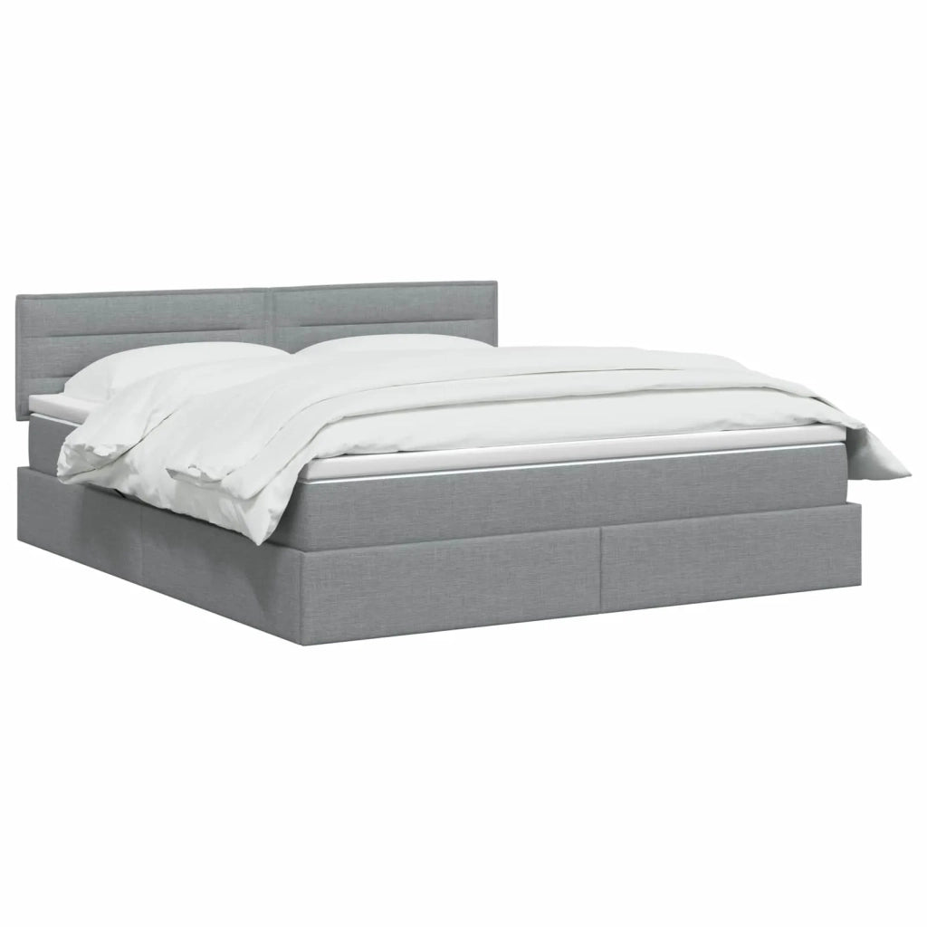 Letto con contenitore LED e materasso Grigio Chiaro 3459015