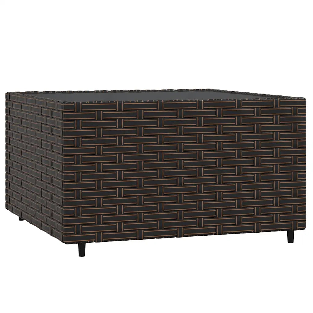 Set Mobili da Giardino 4 pz con Cuscini in Polyrattan Marrone CFW4397200