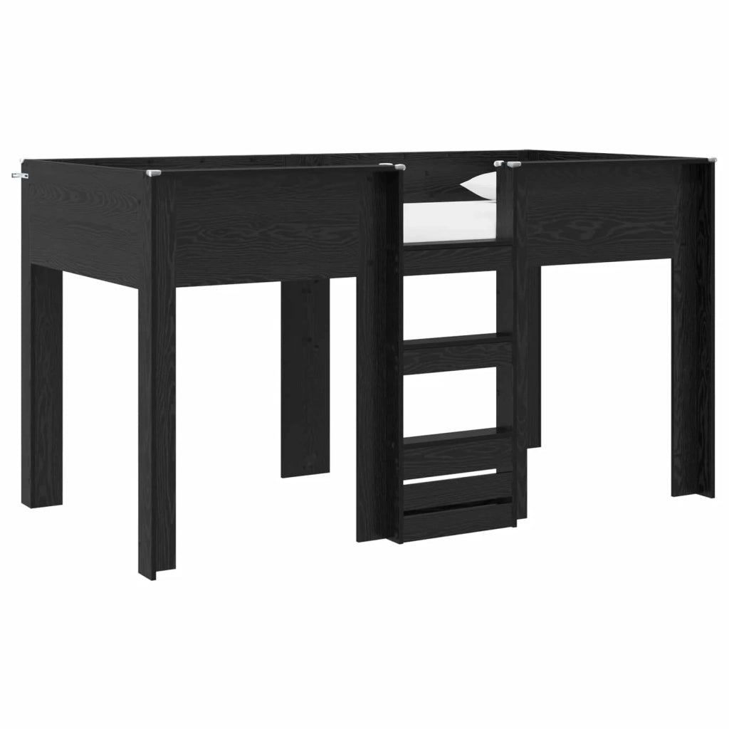 Letto a Castello per Bambini Rovere Nero 90 x 190 cm 3410476